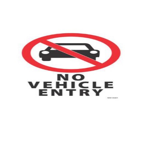 Usha Armour No Entry Signage, Size: 24 x 12 Inch